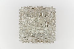 Large Geometric Bubble Glass Wall Lamp Flush Mount by Hoffmann Leuchten 1960s