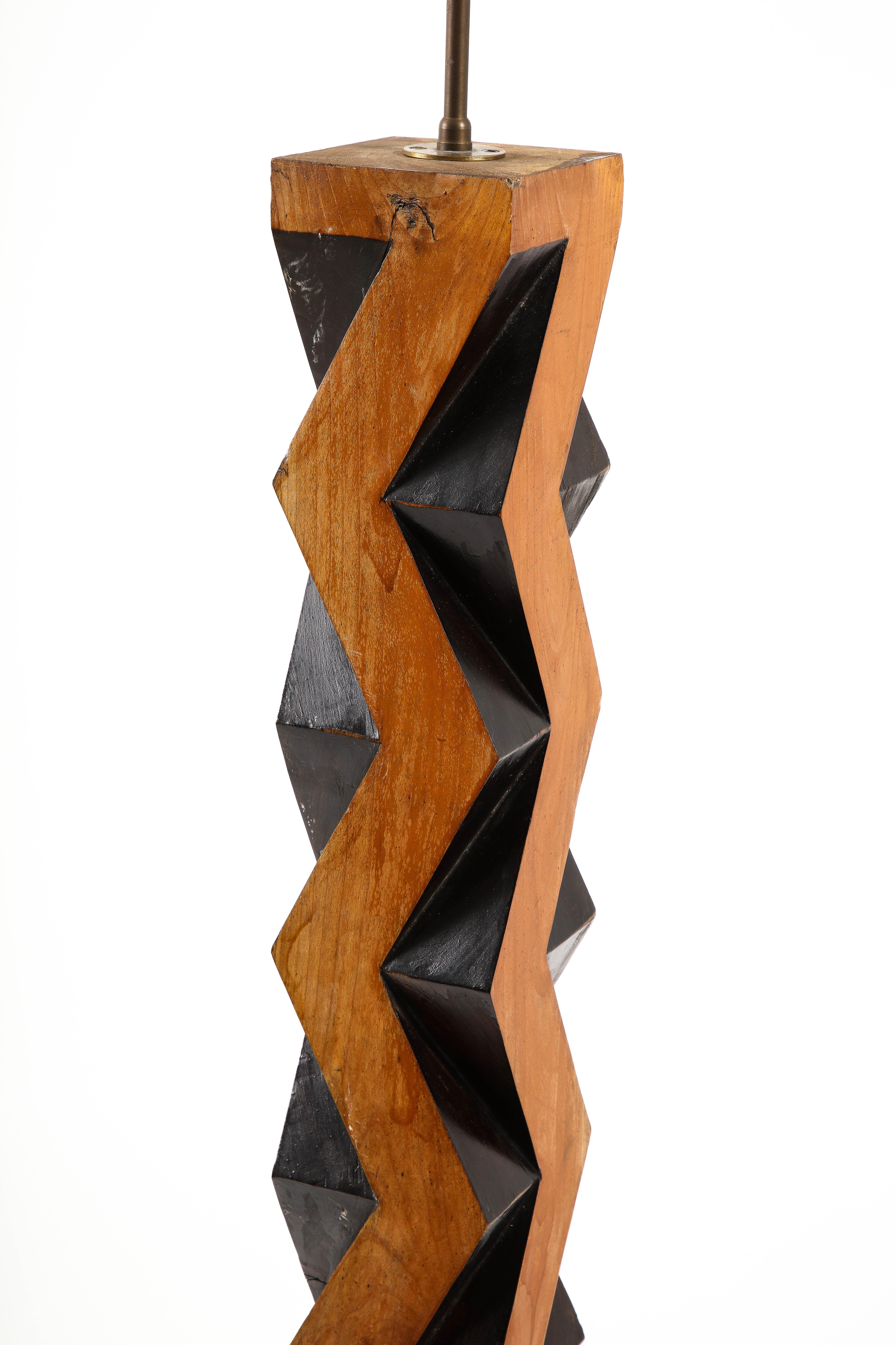 20th Century Large Geometric Floor Lamp, France 1950's