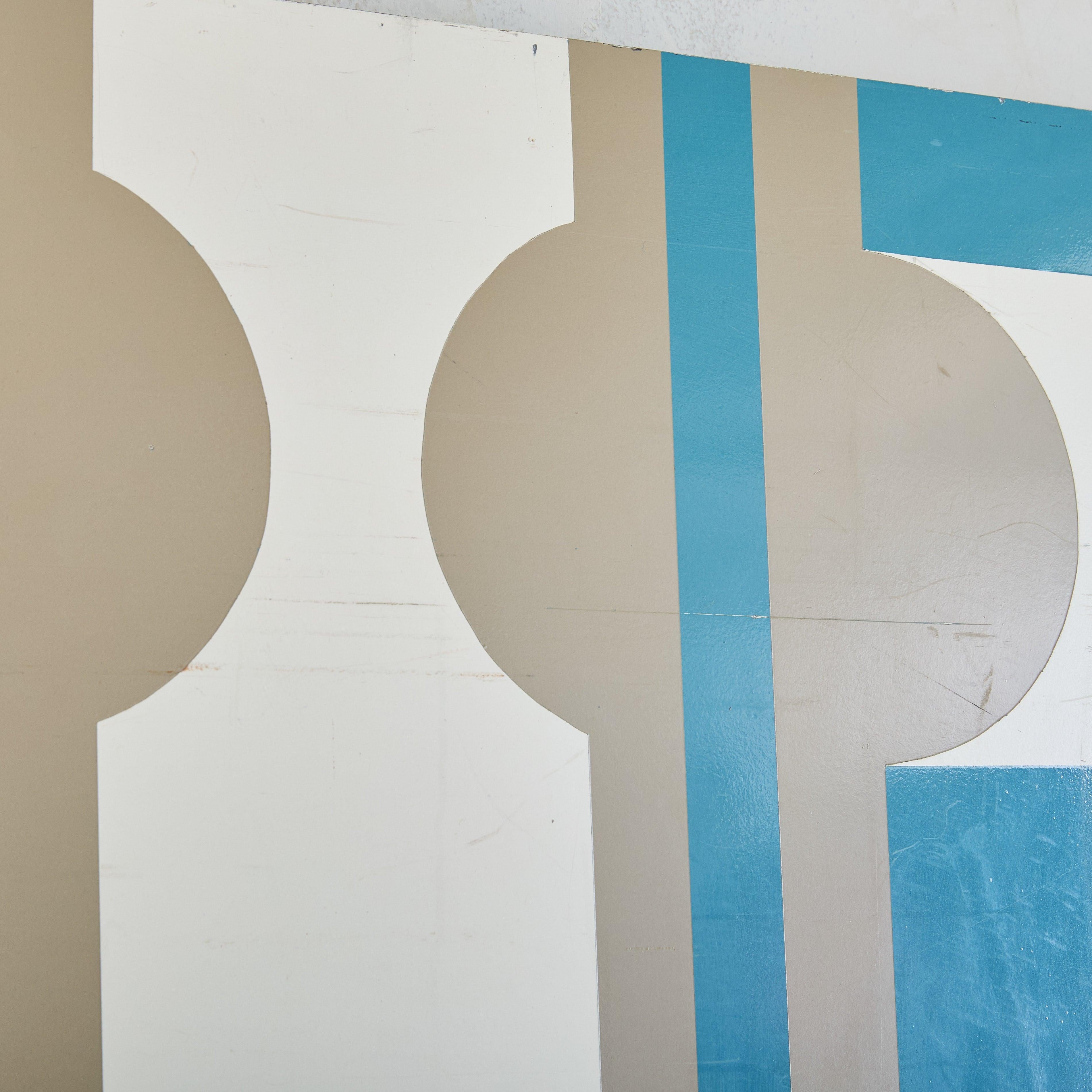 Große geometrische Metalltafel von Hermine Chastanet, 1969 (Französisch) im Angebot