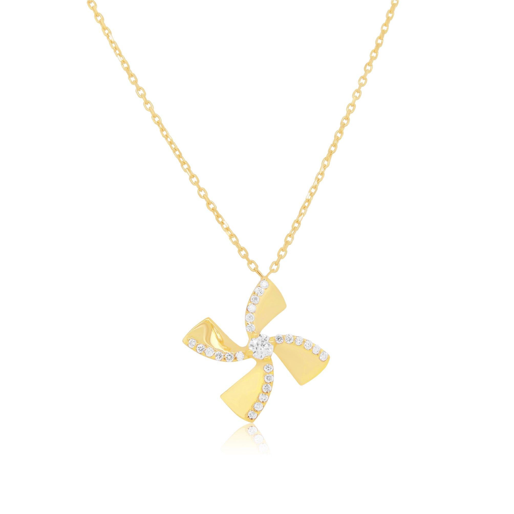 14K Yellow Gold 
0.48 Carats Total Weight of Round Brilliant White Diamonds
Color: H-I / Clarity: SI 
18-inch yellow gold chain included

Fine one-of-a-kind craftsmanship meets incredible quality in this breathtaking piece of jewelry.

All Alberto