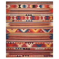 Nazmiyal Collection Large Geometric Modern Kilim Rug 13'6" x 16'1"