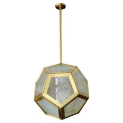 Antique Large Geometric Pentagon Hanging Lantern