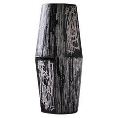 Large Geometric shaped ceramic vase by Victor Cerrato, Italy 1960s