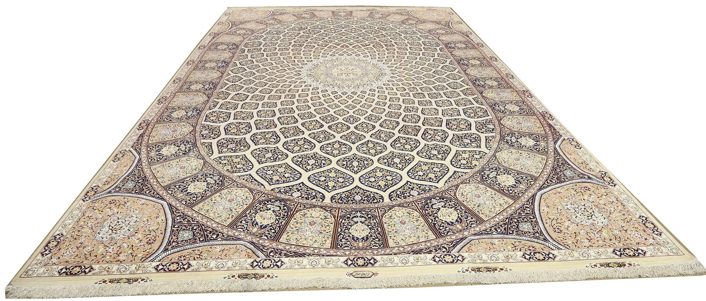 Nazmiyal Collection Vintage Tabriz Persian Rug. Size: 13 ft x 19 ft 4 in  4