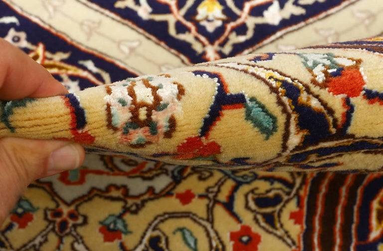 Large Geometric Vintage Tabriz Persian Rug. Size 13 ft x 19 ft 4 in