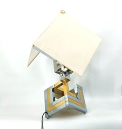 Large Geometrical table lamp by Lumica, Spain, 1970s