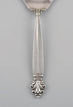 Large Georg Jensen Acanthus Salad Fork in Sterling Silver