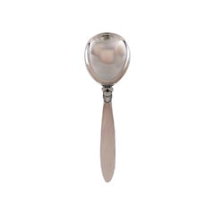 Large Georg Jensen "Cactus" Serving Spoon in Sterling Silver, Dated 1931