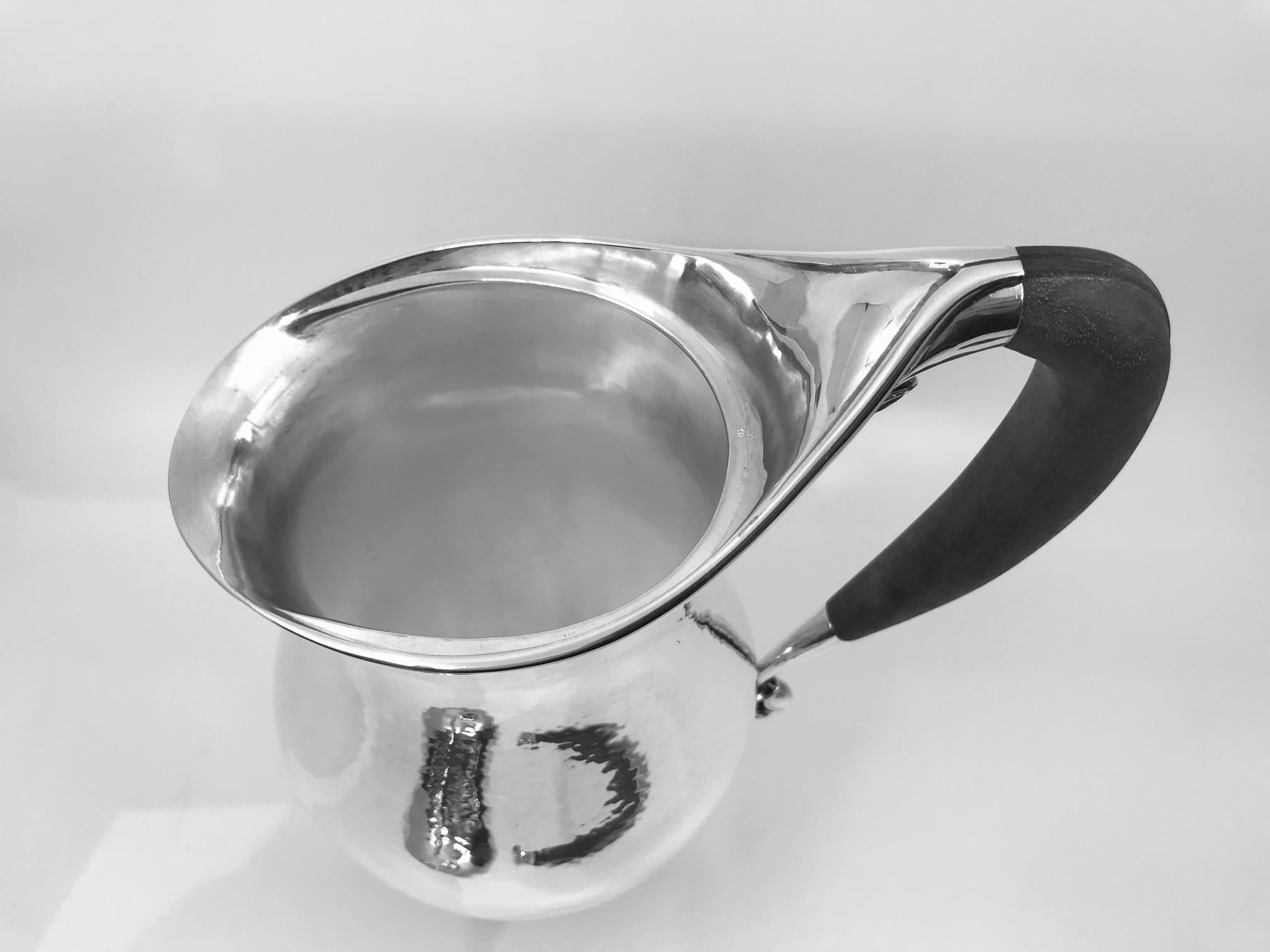 Early 20th Century Large Georg Jensen Chocolate Pot 460B with Stirrer For Sale
