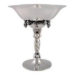 Large Georg Jensen Grape Centrepiece in Sterling Silver, Model Number 264A