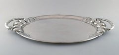 Large Georg Jensen "Melon" Serving Platter in Sterling Silver, Model Number 159B