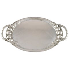 Großer Servierteller „Melon“ von Georg Jensen aus Sterlingsilber, Modell Nr. 159B