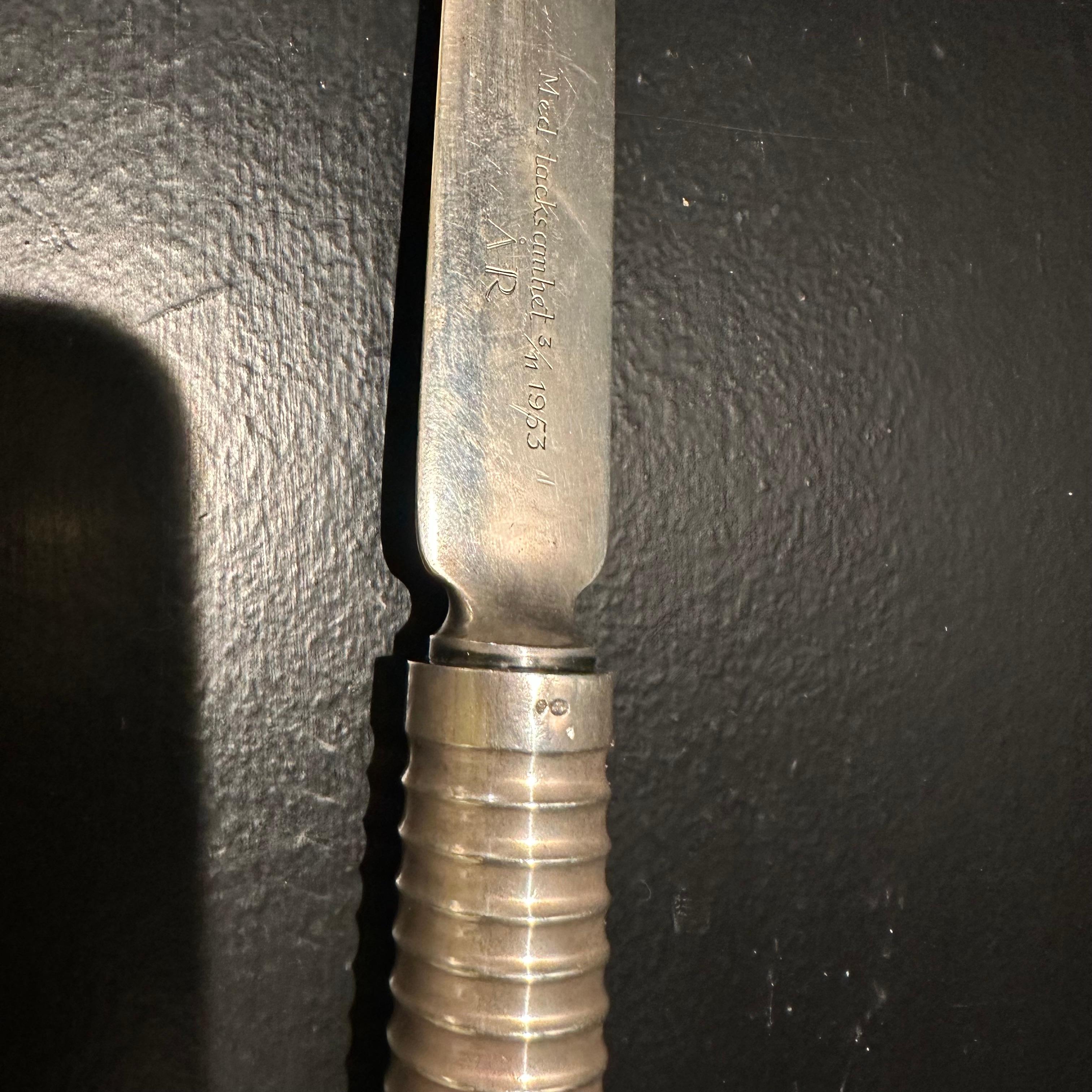 Abrecartas grande de plata Georg Jensen, años 50 Danés en venta