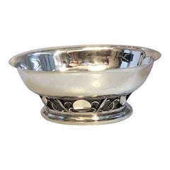 Large Georg Jensen Sterling Silver Oval Bowl Unique from 1945-1951