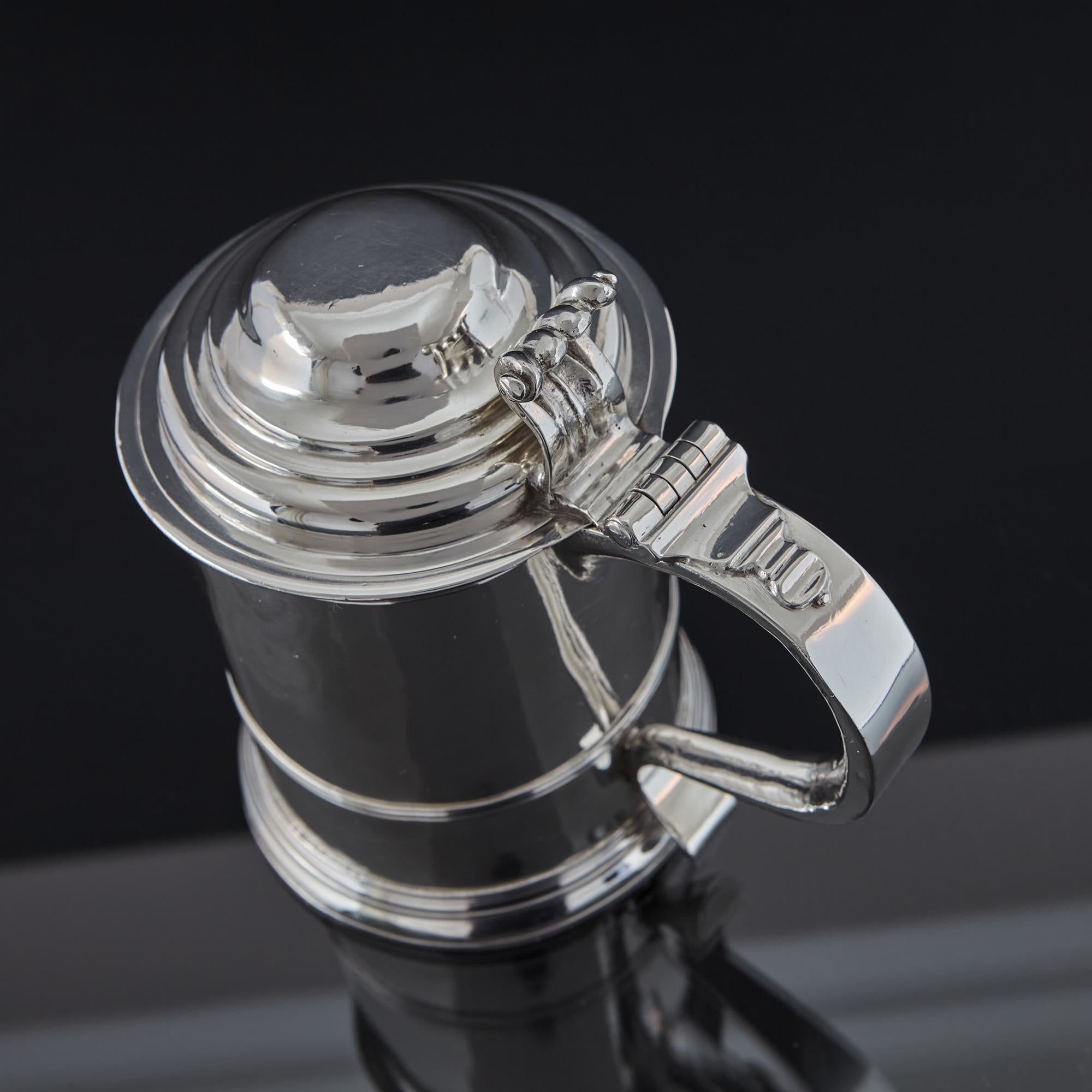 Großer George I Krug aus Sterlingsilber von William Atkinson (Georgian) im Angebot