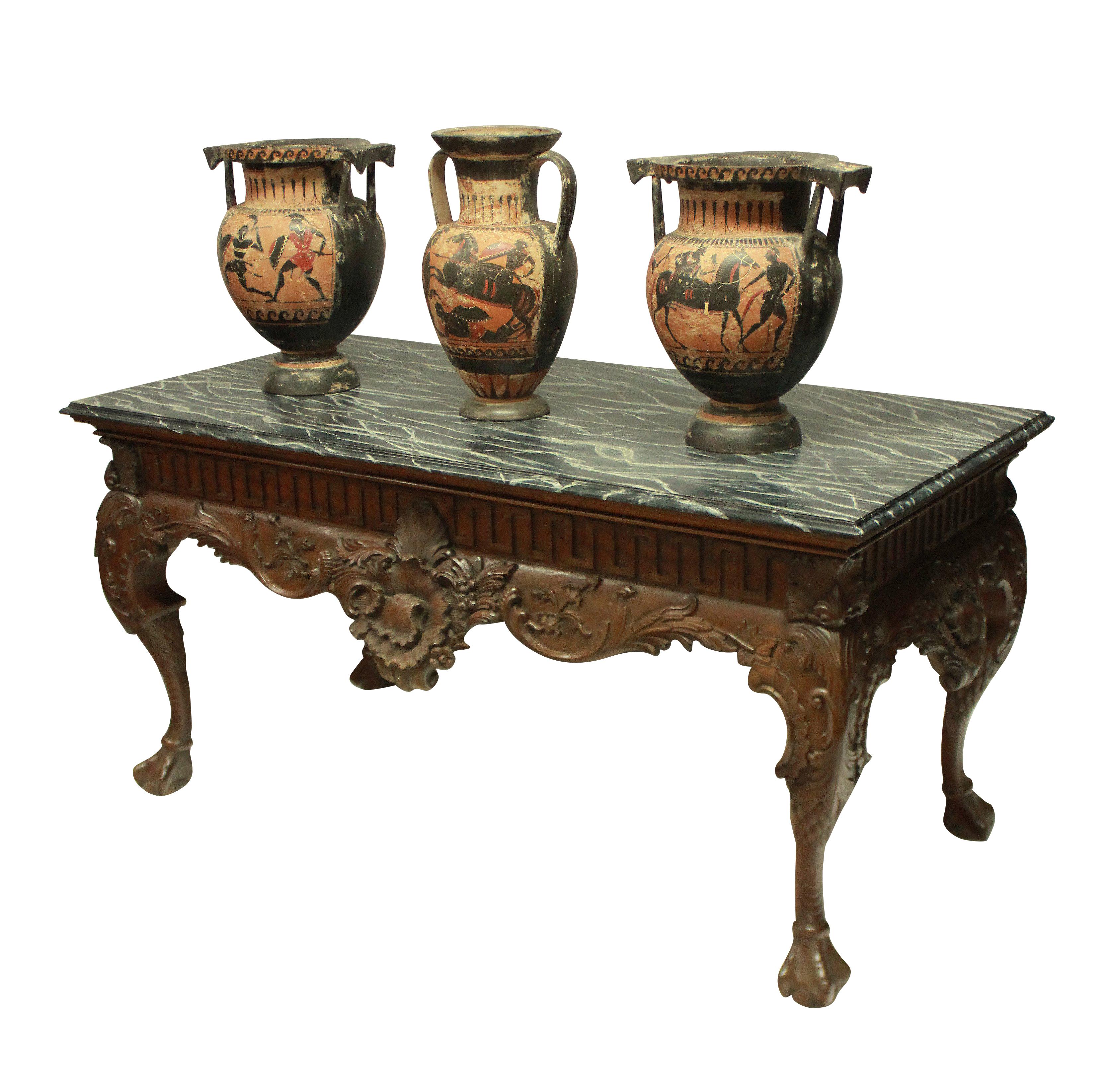 Large George II Style Carved Mahogany Centre Table In Good Condition In London, GB