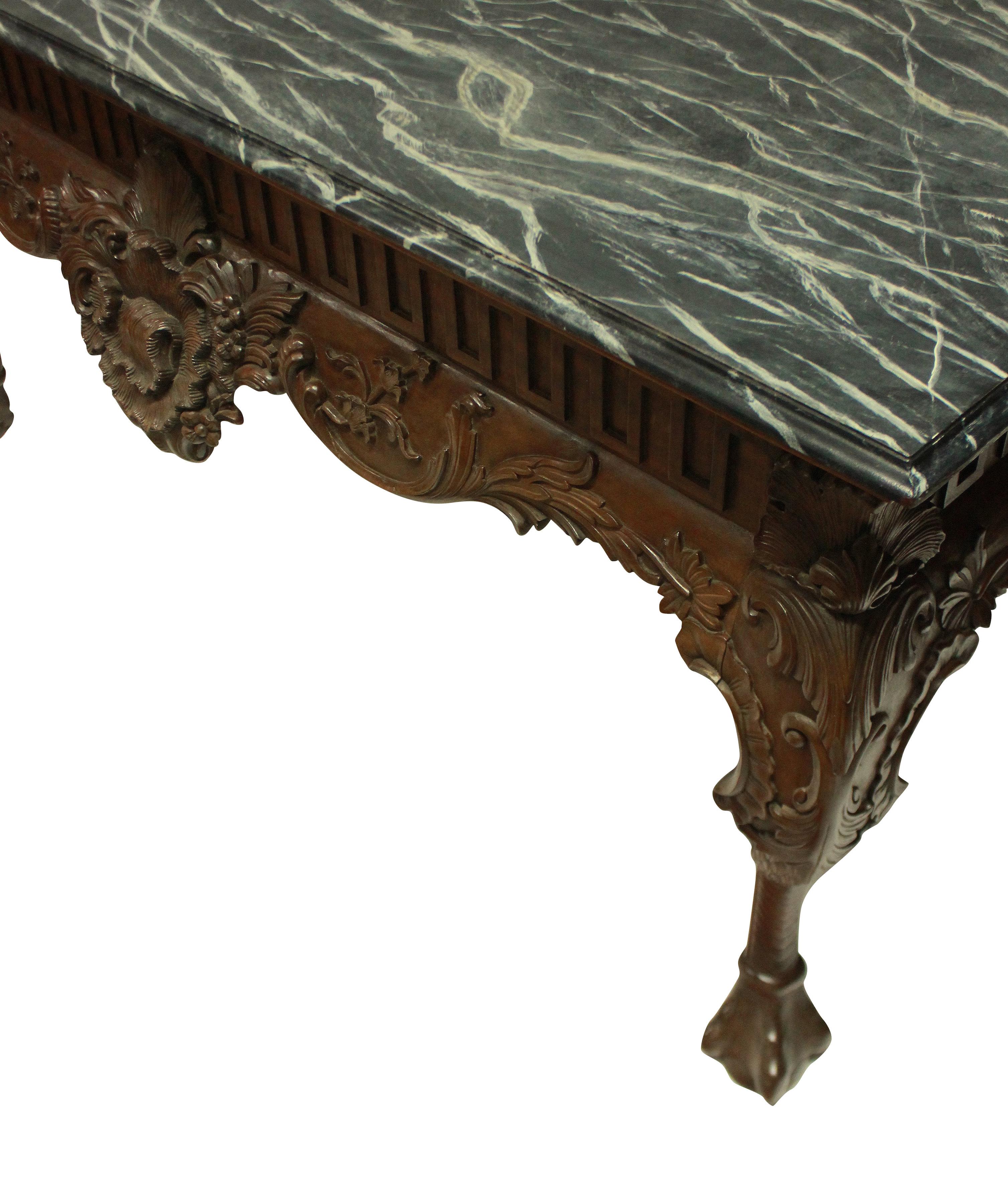Mid-20th Century Large George II Style Carved Mahogany Centre Table