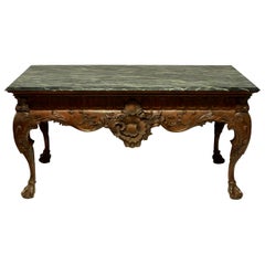 Large George II Style Carved Mahogany Centre Table