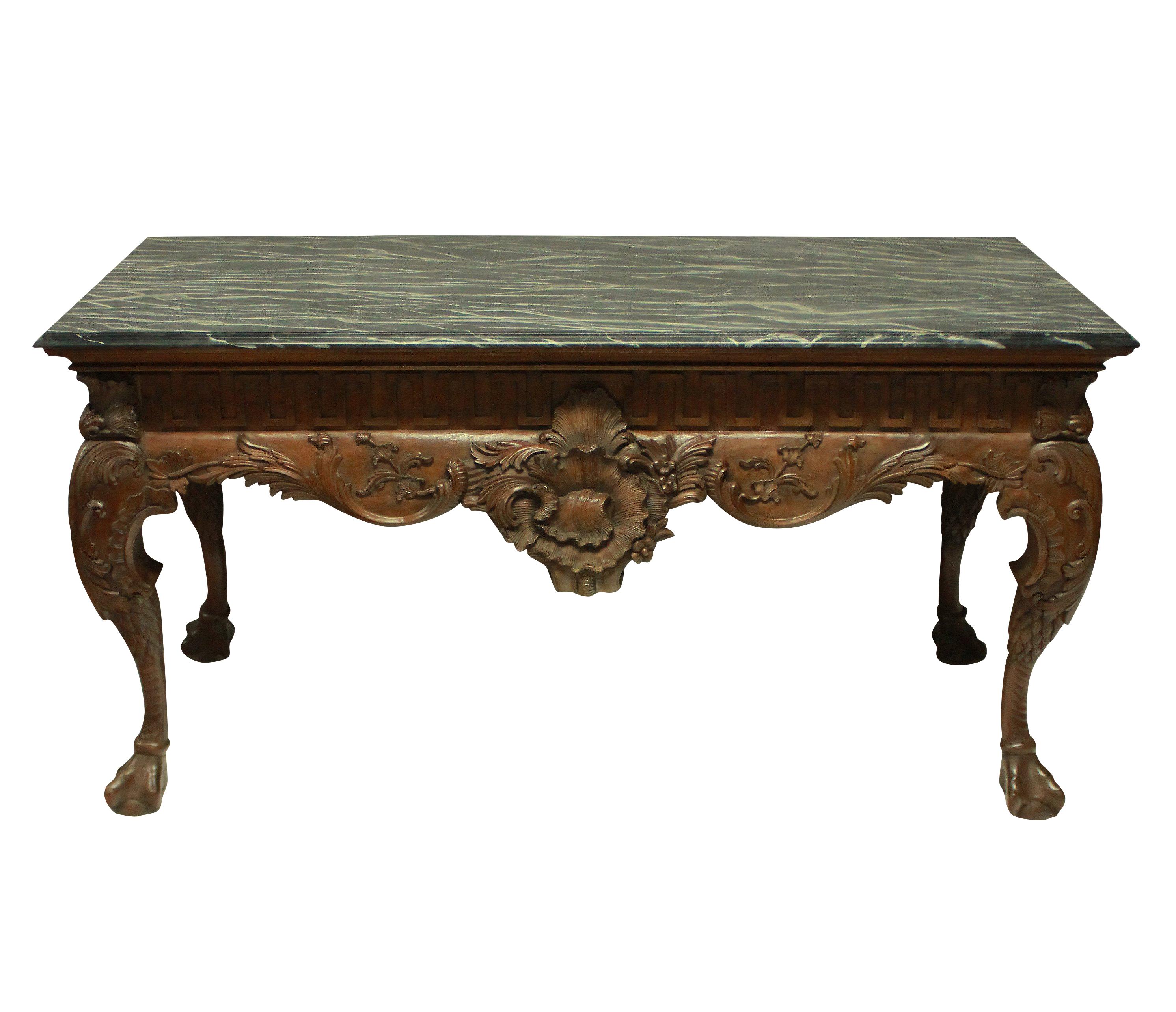 Large George II Style Carved Mahogany Centre Table