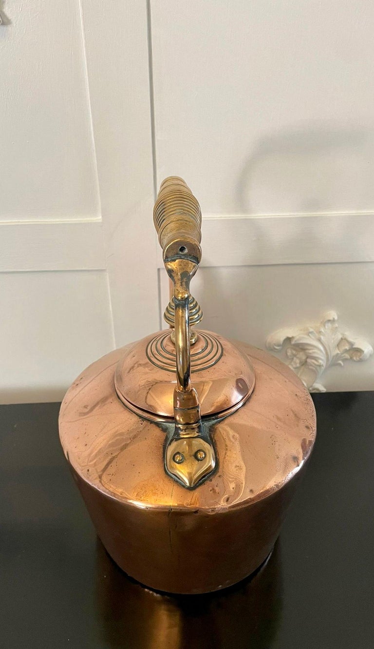 Large III Antique Copper Kettle at 1stDibs