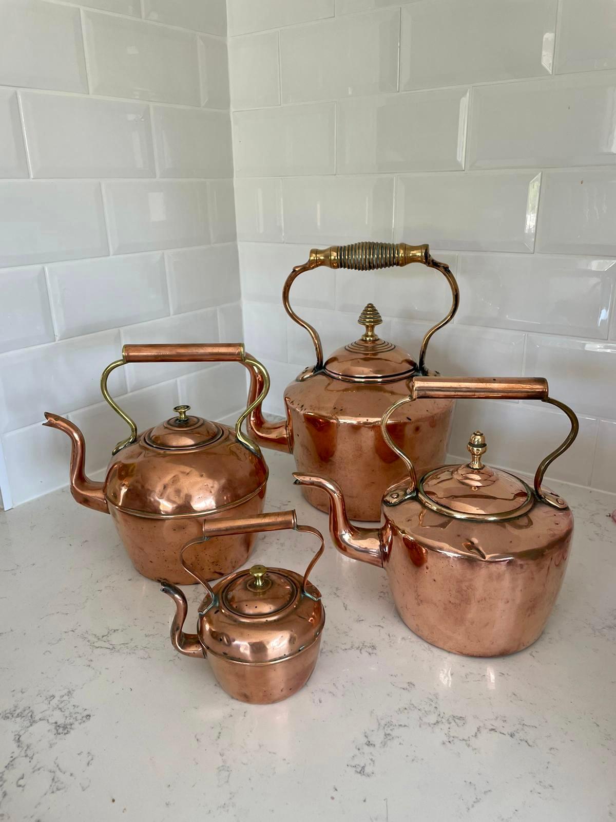Large George III Antique Copper Kettle 2