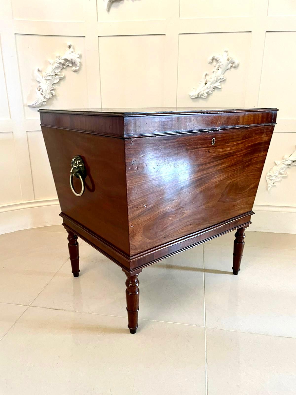 Gran Cellarette/Enfriador de Vino de Caoba Antiguo Jorge III en venta 6