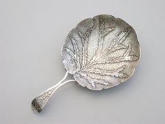 Large George III Silver 'Alder Leaf' Caddy Spoon, 1809