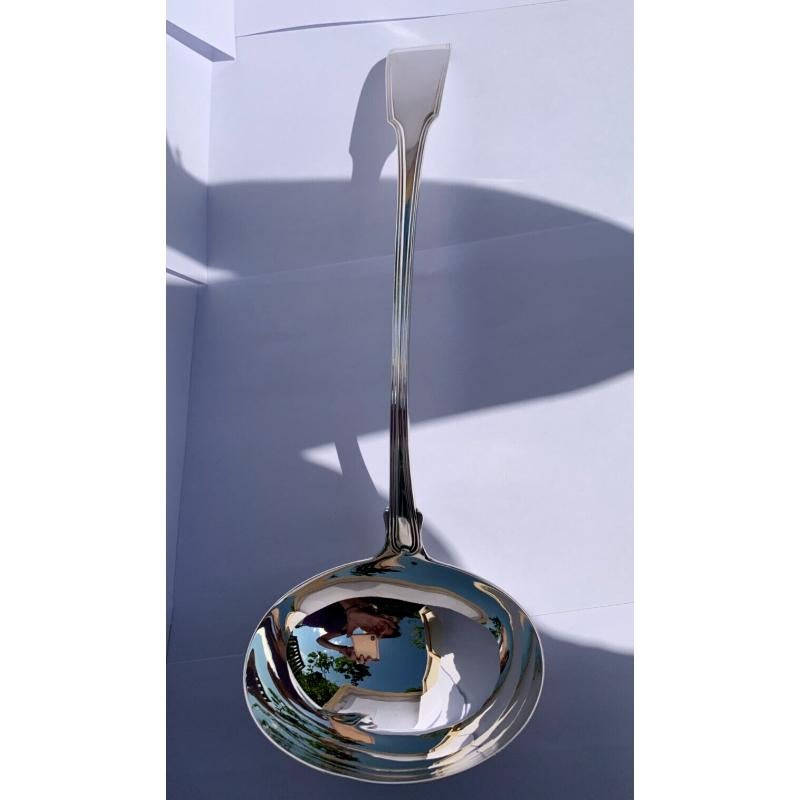 Women's or Men's Large George III Sterling Silver Ladle by William Eley I & William Fearn, 1800 For Sale