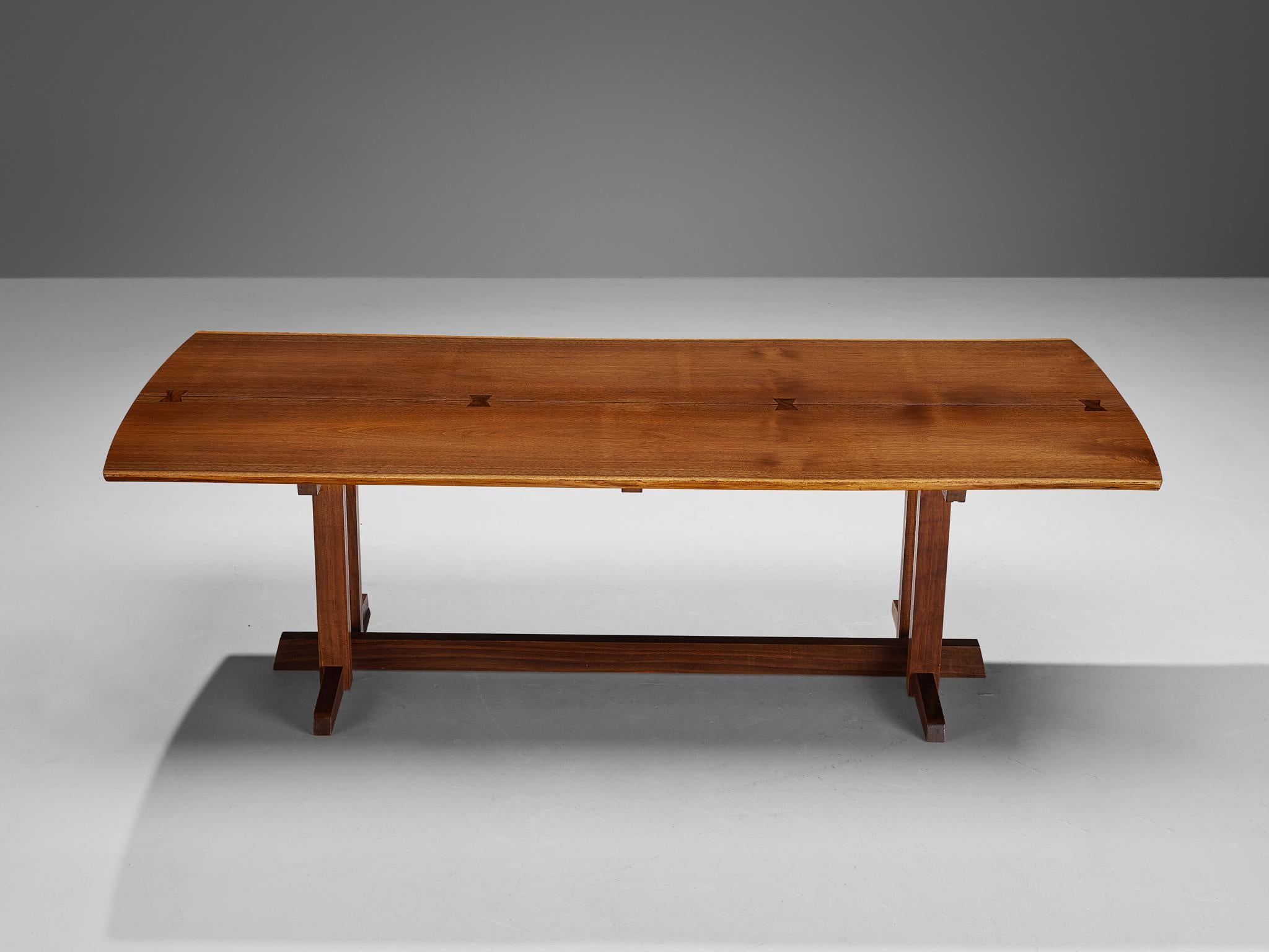 Large George Nakashima Dining Table with ‘New' Chairs in Walnut 3