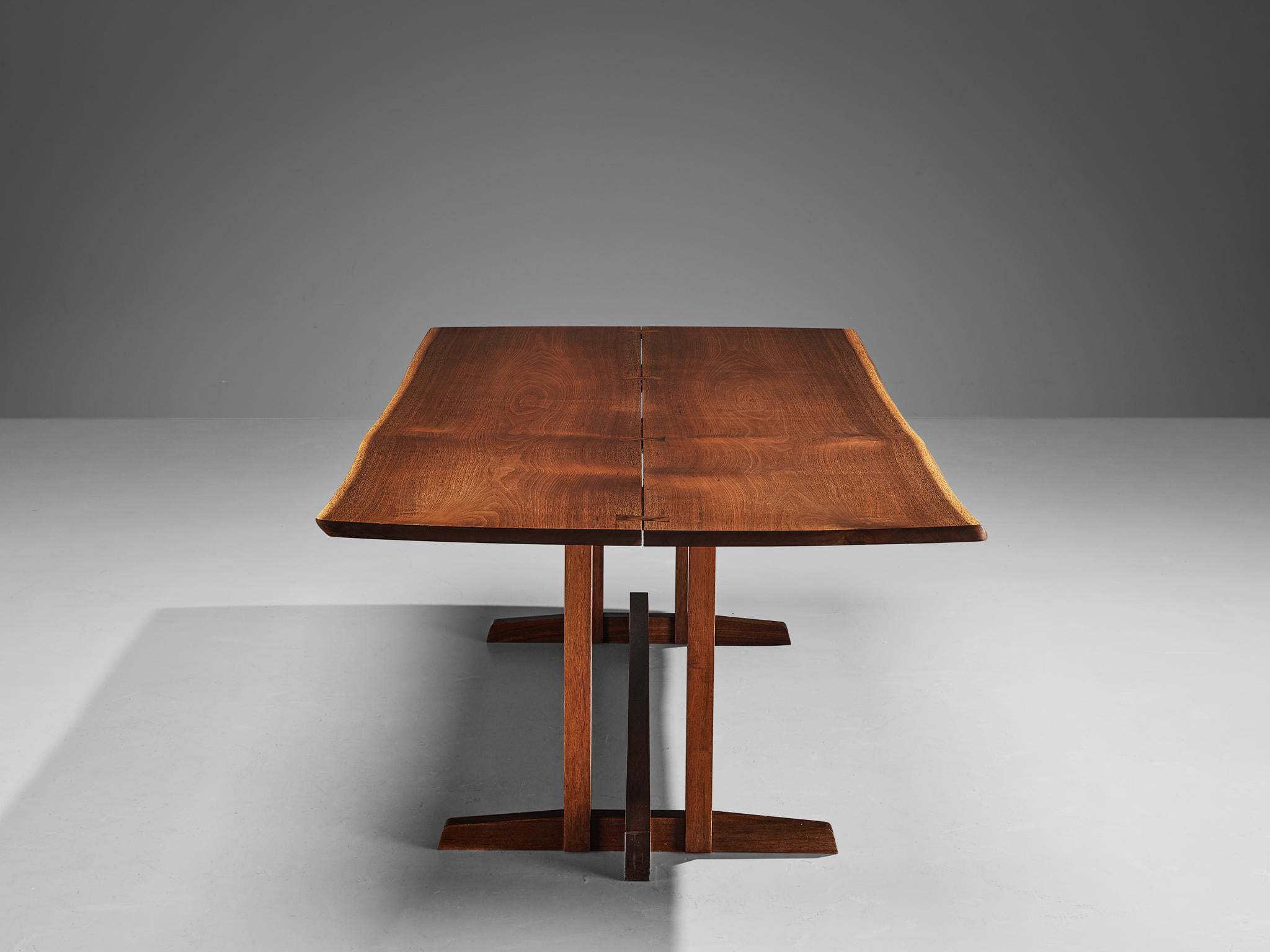 Large George Nakashima Dining Table with ‘New' Chairs in Walnut  10