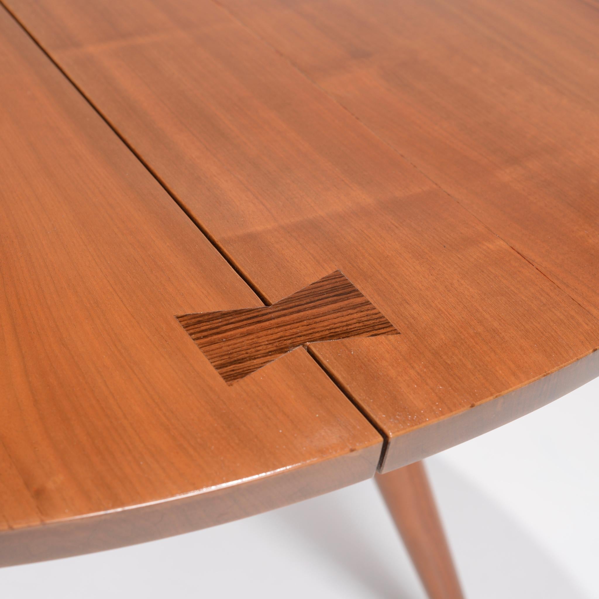 Large George Nakashima Round Walnut Dining Table 1