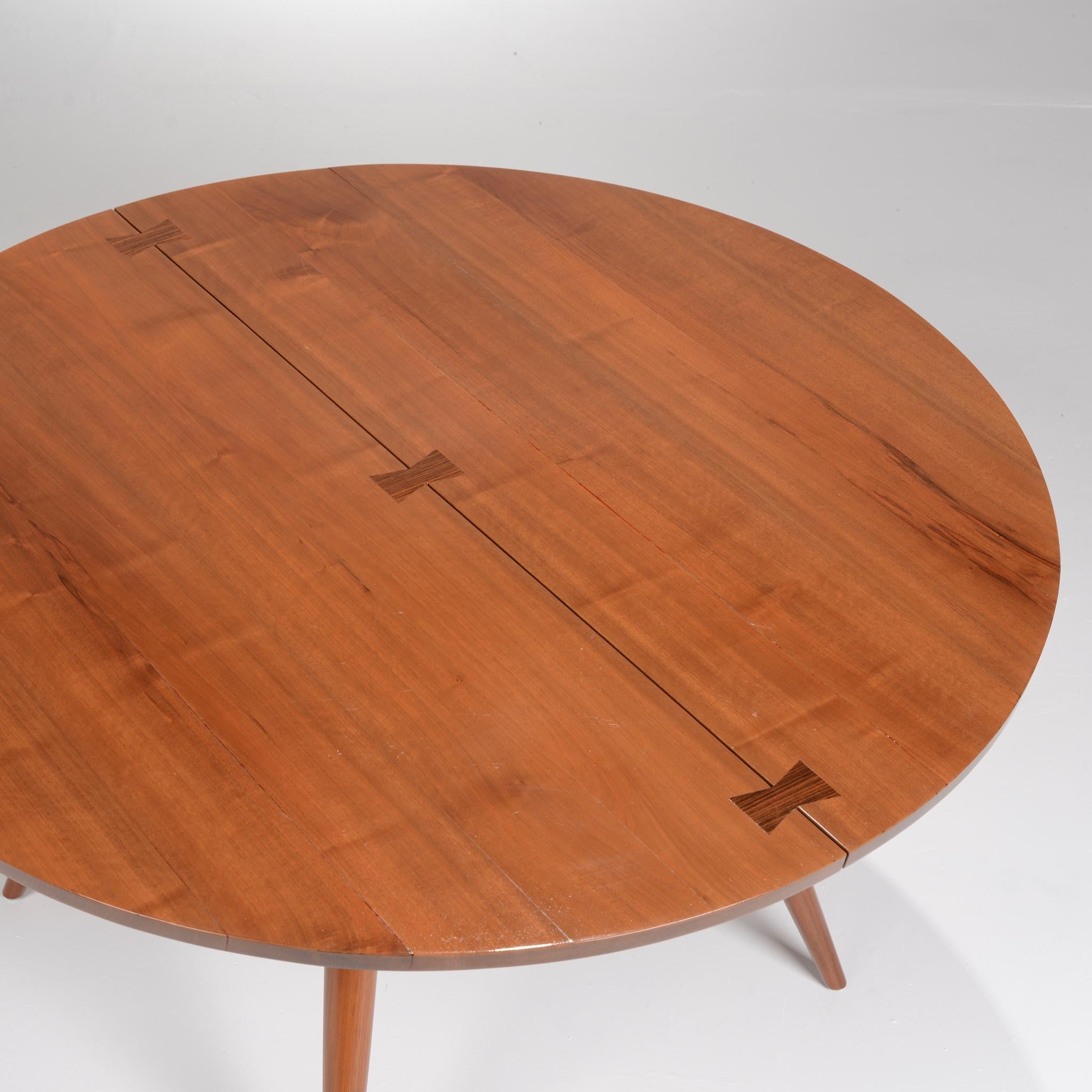 Large George Nakashima Round Walnut Dining Table 4