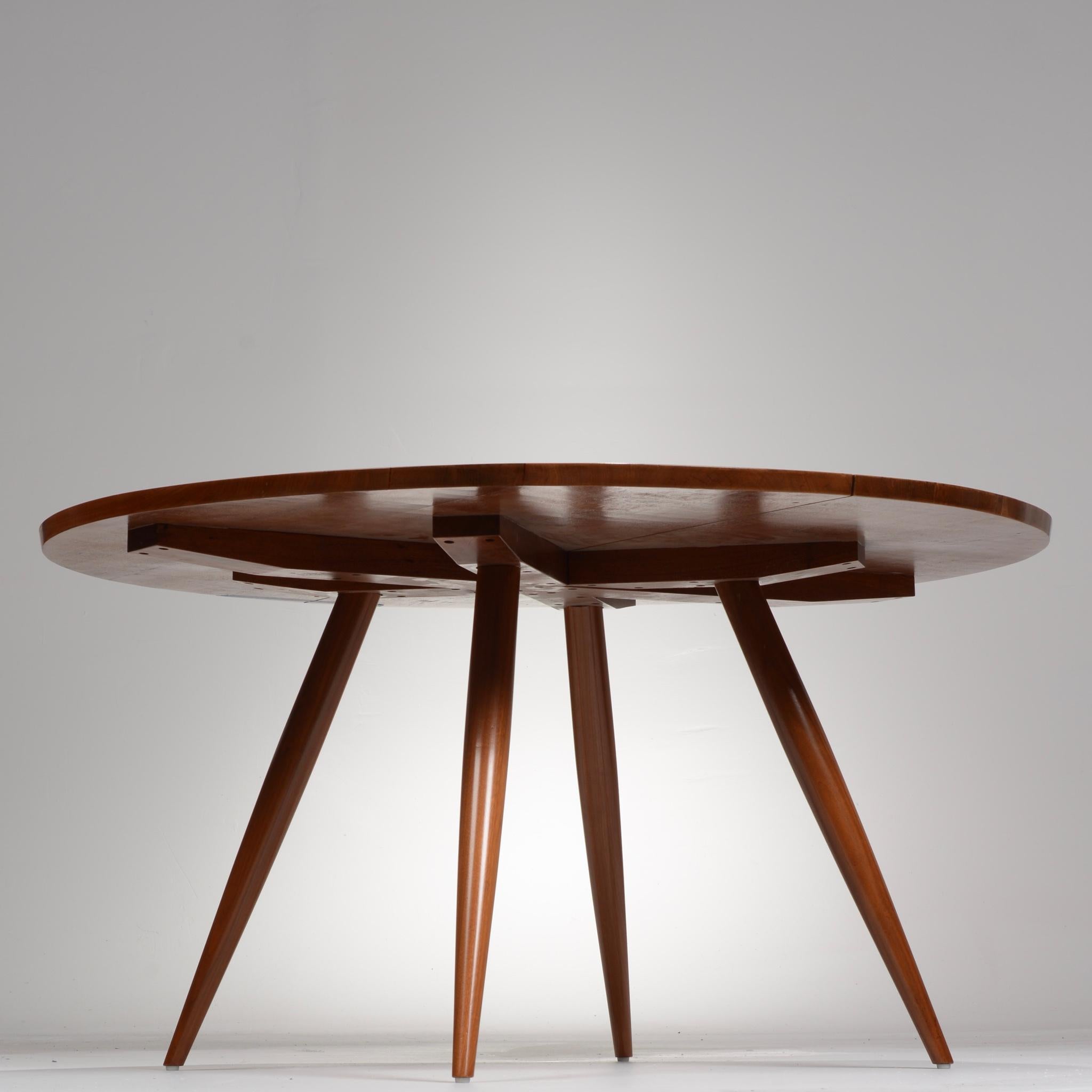 Large George Nakashima Round Walnut Dining Table 6
