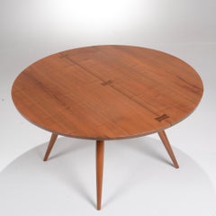 Large George Nakashima Round Walnut Dining Table