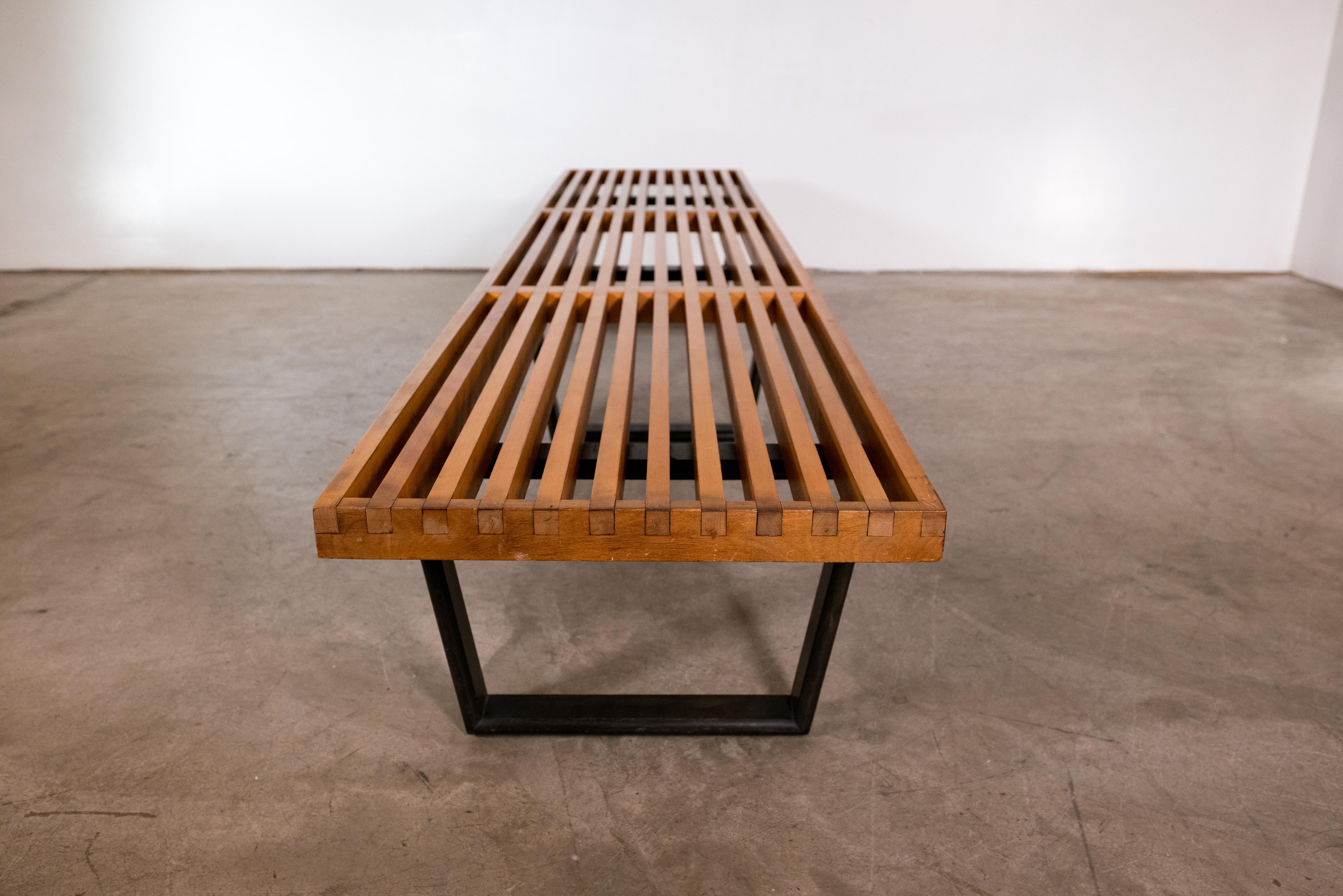 Large George Nelson Slat Bench for Herman Miller In Excellent Condition In St. Louis, MO
