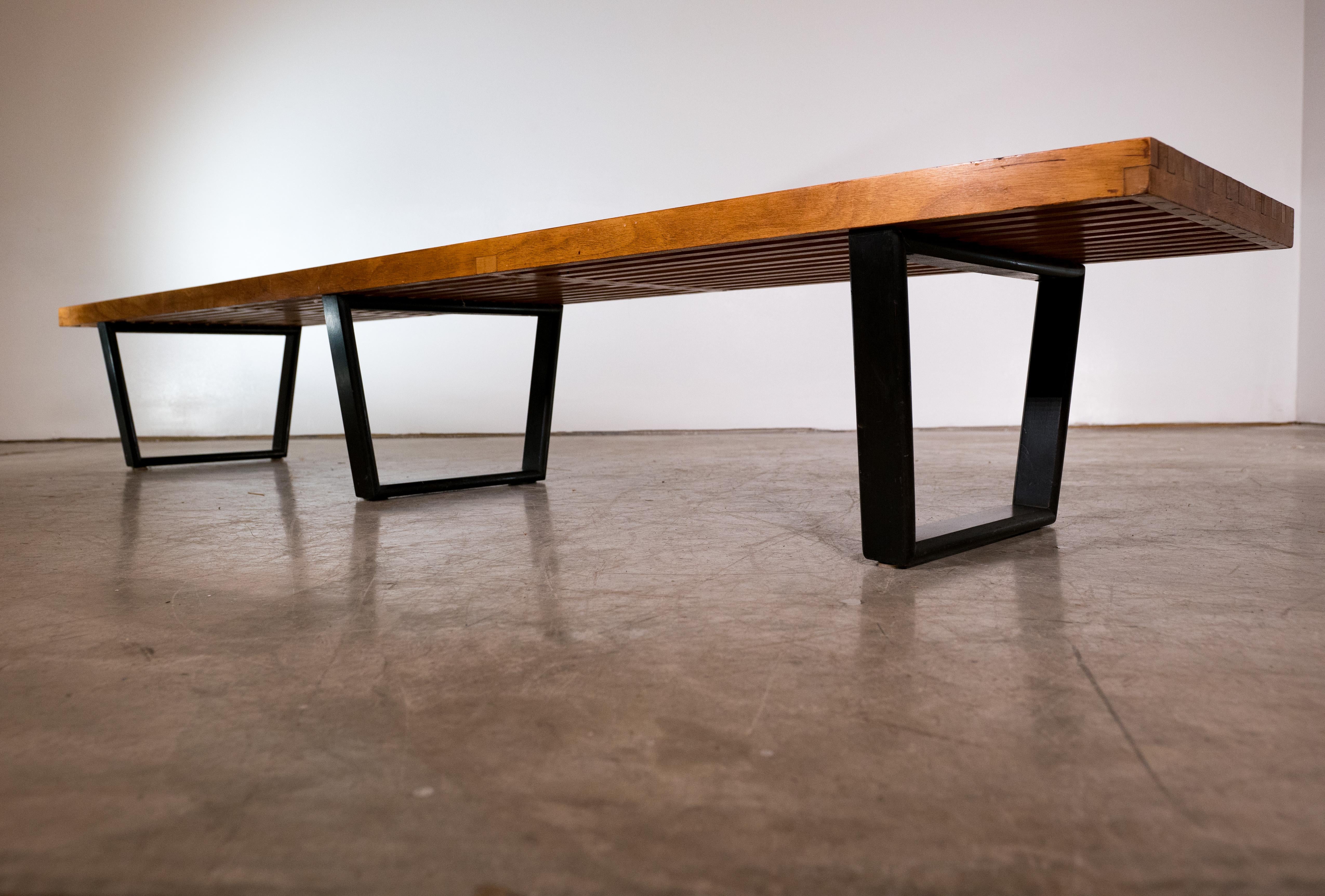 Large George Nelson Slat Bench for Herman Miller 1