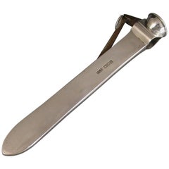 Large George V Antique Silver Mounted Cigar Cutter. By J C Vickery, London, 1911