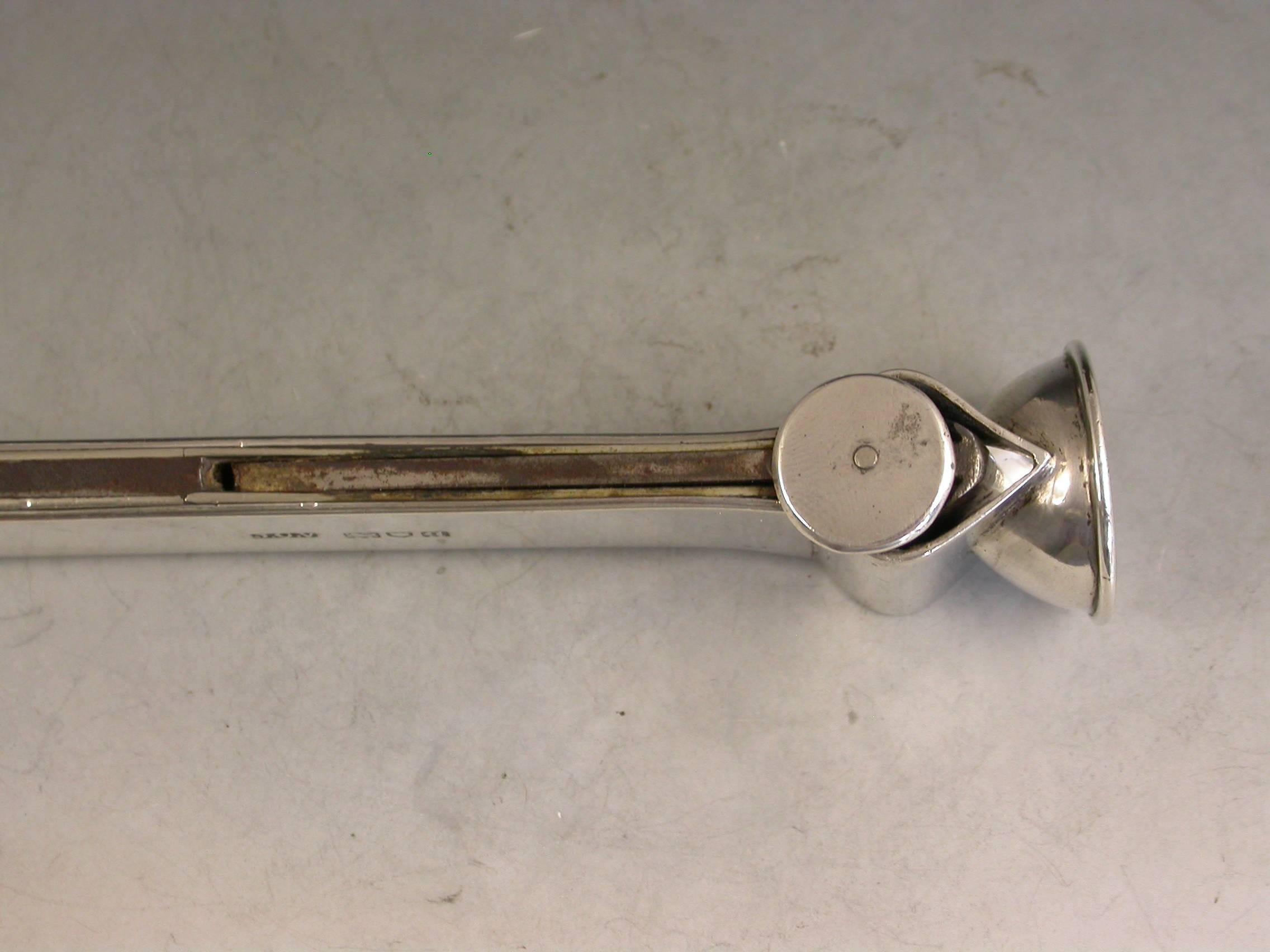 Large George V Antique Silver Mounted Cigar Cutter. By J C Vickery, London, 1911 In Good Condition In Sittingbourne, Kent