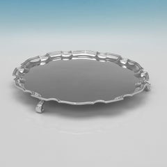 Large George V Sterling Silver Salver by Adie Brothers, Chester 1932