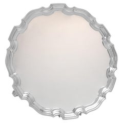 Large George V Sterling Silver Salver by Adie Brothers, Chester 1932