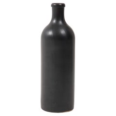 Large Georges Jouve Style Period Black Matte Vase, France, c. 1950