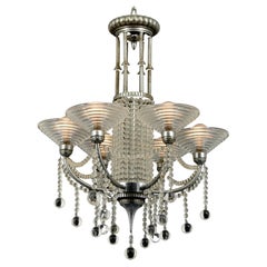 Lampadario Georges Leleu Large, 2 disponibili