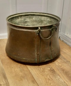 Large Georgian Copper Cauldron or Log Bin