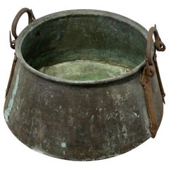 Large Georgian Copper Cauldron or Log Bin
