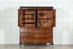 Large Georgian English Oak Housekeepers Cupboard