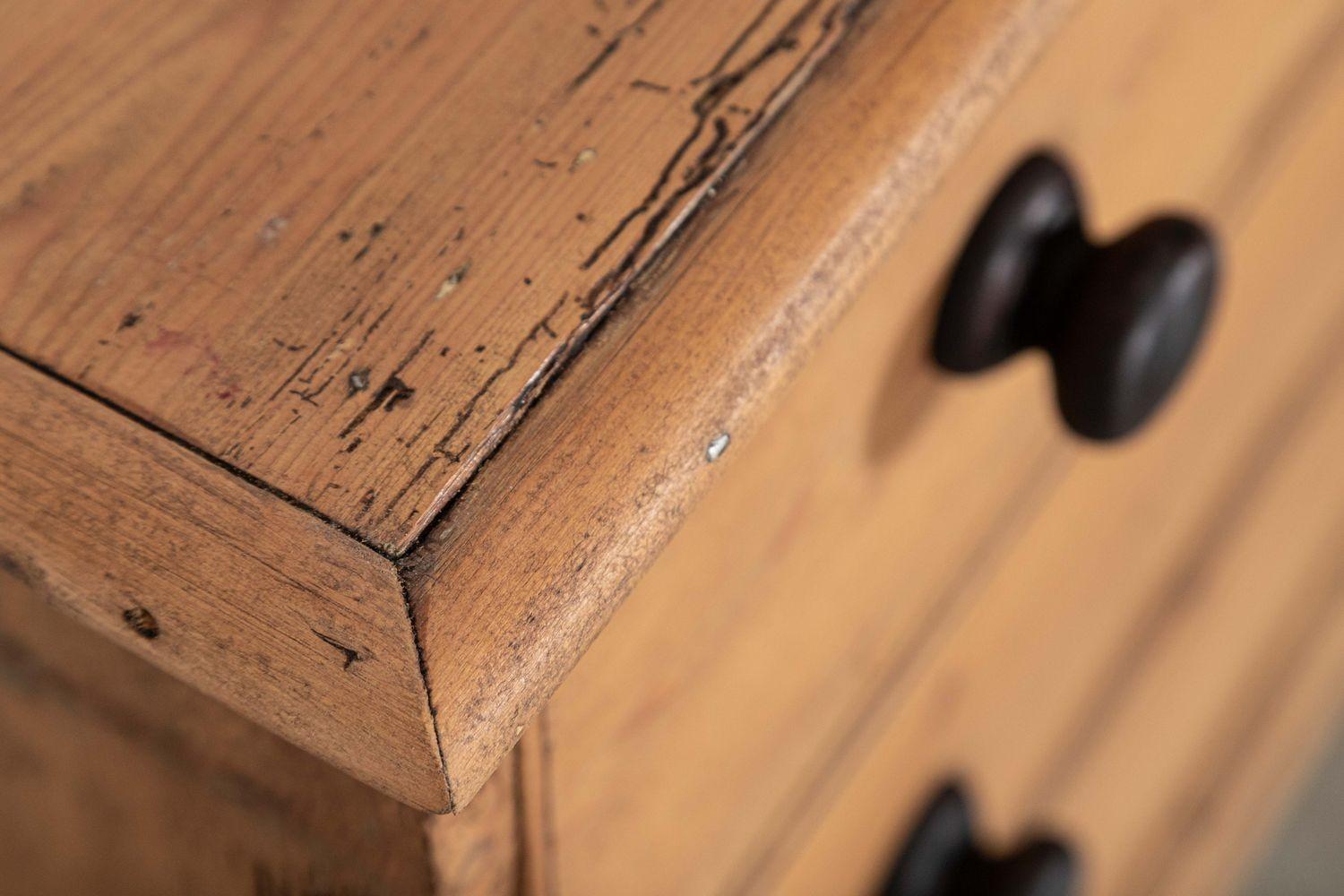 Large Georgian English Pine Bank Drawers / Counter 6