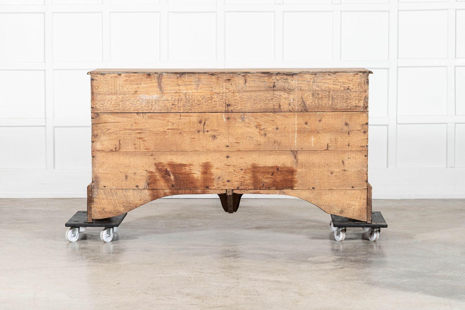 Large Georgian English Pine Bank Drawers / Counter 7