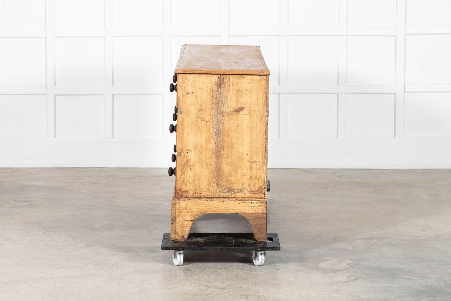 Large Georgian English Pine Bank Drawers / Counter 4
