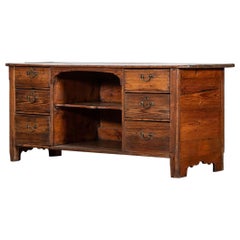 Large Georgian English Pine Dresser Base