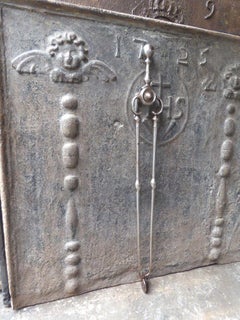 Grandes pinces de cheminée géorgiennes, début du 19e siècle